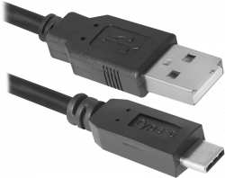  USB - USB Type-C 1  Defender USB09-03PRO, Black, 2 (87492) -  1