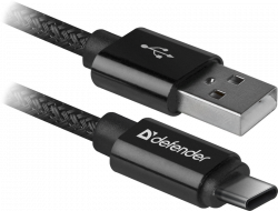  USB - USB Type-C 1  Defender USB09-03PROT, Black, 2 (87814)