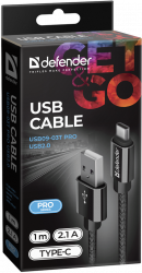  USB - USB Type-C 1  Defender USB09-03PROT, Black, 2 (87814) -  3