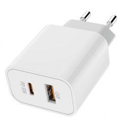    ColorWay, White, 30 , USB / USB Type-C, Quick Charge 3.0, Power Delivery, USB Auto ID (CW-CHS037PD-WT) -  1