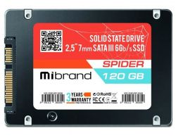 Твердотельный накопитель 120Gb, Mibrand Spider, SATA3, 2.5", 3D TLC, 550/460 MB/s (MI2.5SSD/SP120GBST)