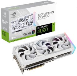  GeForce RTX 4090, Asus, ROG GAMING OC (White Edition), 24Gb GDDR6X, 384-bit, 2xHDMI/3xDP, 2640/21000 MHz, 16-pin (ROG-STRIX-RTX4090-O24G-WHITE)