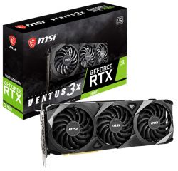  GeForce RTX 3080, MSI, VENTUS 3X OC, 10Gb GDDR6X, 320-bit, HDMI/3xDP, 1740/19000 MHz, 2x8-pin (RTX 3080 VENTUS 3X 10G OC) Refurbished