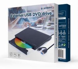 . USB Gembird DVD-USB-03, USB 3.0 (+ Type-C),  -  2