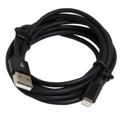  USB - Lightning 2  Patron, Black, 2.4A (PN-LIGHT-2M-B) -  1
