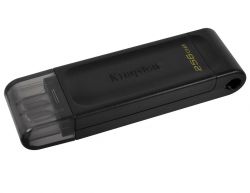 USB 3.2 Type-C Flash Drive 256Gb Kingston DataTraveler 70, Black (DT70/256GB)