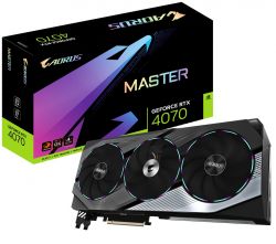  GeForce RTX 4070, Gigabyte, AORUS MASTER, 12Gb GDDR6X, 192-bit, HDMI/3xDP, 2595/21000 MHz, 16-pin (GV-N4070AORUS M-12GD)