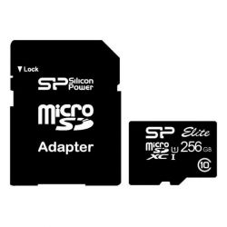  '  ' 256 GB microSDXC Silicon Power Elite UHS-I C10 (SP256GBSTXBU1V10SP) -  1