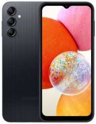  Samsung Galaxy A14 Black, 2 Nano-SIM, 6.6" (2408x1080, PLS), Mediatek Helio G80 (8x2.0 GHz), Mali G52, 4GB, 128GB, microSD, 50/5/2Mp + 13Mp, 4G, WiFi, BT, NFC, Type-C, 5000 mAh, Android 13 (SM-A145FZKV) -  1