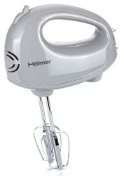 Миксер Holmer HHM-014W, White, 400W, ручной, 7 скоростей, венчики, крюки для замеса теста, защита от перегрева