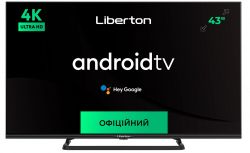  43" Liberton LTV-43U01AT UltraHD 3840x2160 60Hz, Smart, DVB-T2, HDMI, USB, VESA 200x200 -  1