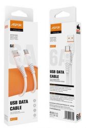  USB - USB Type-C 1  Aspor White, 6A (A127) -  3