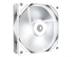  120 , ID-Cooling TF-12025-SW, White, 120x120x25 , White LED, 700-1800 /, 15.2-35.2 , 4-pin (PWM),   -  2