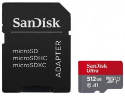  '  ' microSDXC, 512Gb, Class10 UHS-I Ultra A1, SanDisk, SD  (SDSQUAC-512G-GN6MA) -  1