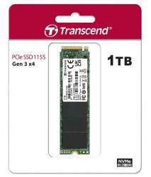 SSD  Transcend 115S 1Tb M.2 PCI-E 3.0 x4 3D TLC (TS1TMTE115S) -  2