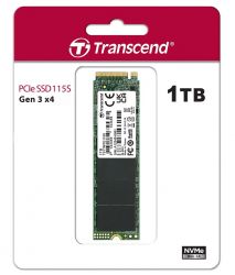 Твердотільний накопичувач M.2 1Tb, Transcend 115S, PCI-E 3.0 x4, 3D TLC, 3200/2000 MB/s (TS1TMTE115S) - Картинка 2