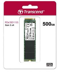   M.2 500Gb, Transcend 115S, PCI-E 3.0 x4, 3D TLC, 3200/2000 MB/s (TS1TMTE115S) -  2