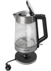 Електрочайник Gorenje K17GED, Steel, 2200W, 1.7л, cкло/нерж сталь, індикатор рівня води - Картинка 2
