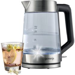 Електрочайник Gorenje K17GED, Steel, 2200W, 1.7л, cкло/нерж сталь, індикатор рівня води - Картинка 5