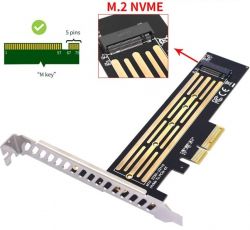 - Dynamode, PCI-E 4x,  1 x SSD M.2 ( M, NVMe),  : 2230/2242/2260/2280/22110 (PCI-Ex4- M.2 M-key) -  2