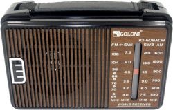  GOLON RX-608, LED, 2x3W, FM ,  , Black, BOX -  2