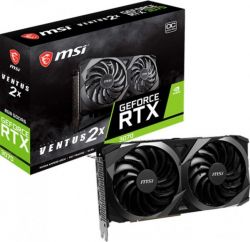  GeForce RTX 3070, MSI, VENTUS 2X OC (Limited Hash Rate), 8Gb GDDR6, 256-bit, HDMI/3xDP, 1755/14000 MHz, 2x8-pin (RTX 3070 VENTUS 2X 8G OC LHR) Refurbished -  1
