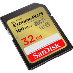 ����� ������ SDHC, 32Gb, SanDisk Extreme Plus, Class10 UHS-I U3 V30, �� 100/60 ��/� (SDSDXWT-032G-GNCIN) - �������� 2