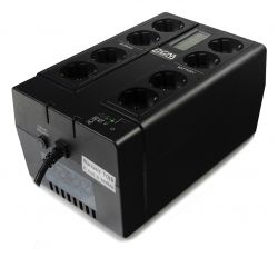  PowerCom CUB-1000N LCD Schuko Black, 1000VA, 550W, USB, -, 4+4  (Schuko) -  2