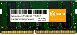  SO-DIMM, DDR4, 16Gb, 3200 MHz, Atria, 1.2V, CL22 (UAT43200CL22SK1/16)