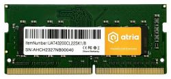 ' SO-DIMM, DDR4, 8Gb, 3200 MHz, Atria, 1.2V, CL22 (UAT43200CL22SK1/8)