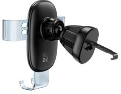 Автодержатель для телефона Hoco H7, Small gravity car holder(air outlet), Black - Картинка 2