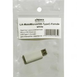Перехідник Type-C (F) - microUSB 2.0 (M), White, Lapara - Картинка 2