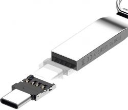 USB 2.0 (F) - Type-C (M), Black, Lapara,  -  2