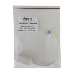 ���������� USB 2.0 (F) - microUSB (M), White, Lapara, 16 �� - �������� 2