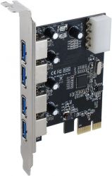  PCI-E x1 - 4 x USB 3.0, Dynamode,  NEC PD720201, .  Molex