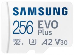   microSDXC, 256Gb, Samsung EVO Plus, Class10 UHS-I U1, SD  (MB-MC256KA/EU) -  2