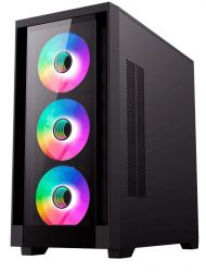 Корпус GameMax Defender TG Black, без БЖ, Mini Tower, Micro ATX / Mini ITX, 1xUSB 3.1, 2xUSB 2.0, 4x120 мм LED, 461x210х450 мм - Картинка 3