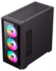 Корпус GameMax Defender TG Black, без БЖ, Mini Tower, Micro ATX / Mini ITX, 1xUSB 3.1, 2xUSB 2.0, 4x120 мм LED, 461x210х450 мм - Картинка 4