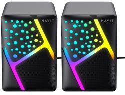  2.0 Havit SK763, Black, 3.5  / USB, 2x3 , RGB ,  ,   USB (HV-SK763) -  2
