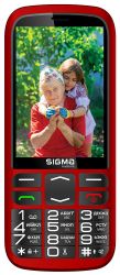   Sigma mobile Comfort 50 Optima Type-C Red "", 2 Mini-SIM,  3.5"  (320x480), , Spreadtrum SC6531H,  microSD (max 32GB), FM-, , BT, Cam 0.3Mp, 2500 mAh -  2