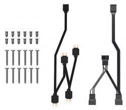  120 , ID-Cooling XF-12025-ARGB, Black, 3 , 120x120x25 , ARGB , 700-1500 /, 18.2-26.4 , 4-pin (PWM) / 3-pin (ARGB) -  3