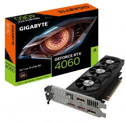  GeForce RTX 4060, Gigabyte, Low Profile OC, 8Gb GDDR6, 128-bit, 2xHDMI/2xDP, 2475/17000 MHz, 8-pin (GV-N4060OC-8GL) -  1