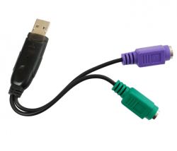  USB - 2xPS/2, Dynamode, Black, 15  (USB to PS/2)