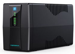 ДБЖ Marsriva MR-UF800 Black, 800VA, 480 Вт, апроксимована синусоїда, 2 розетки, батарея 12В-9Ач - Картинка 2