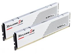 Память 16Gb x 2 (32Gb Kit) DDR5, 5200 MHz, G.Skill Ripjaws S5, White, 40-40-40-83, 1.1V, с радиатором (F5-5200J4040A16GX2-RS5W) - Картинка 2