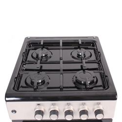 Плита газова PRIME Technics PSG 54002 B, Black/Grey, поворотні перемикачі, 4 газові конфорки, решітка металева емальована, підсвітка духовки, термометр, 50x60x85см - Картинка 8