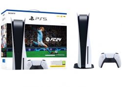   Sony PlayStation 5, White,  Blu-ray  + EA SPORTS FC 24 ( ) -  1