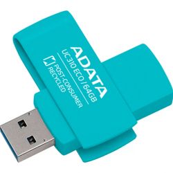 USB 3.2 Flash Drive 64Gb ADATA UC310 Eco, Green (UC310E-64G-RGN) -  2