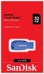 USB Flash Drive 32Gb SanDisk Cruzer Blade, Electric Blue (SDCZ50C-032G-B35BE) -  3
