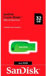 USB Flash Drive 32Gb SanDisk Cruzer Blade, Green (SDCZ50C-032G-B35GE) -  2